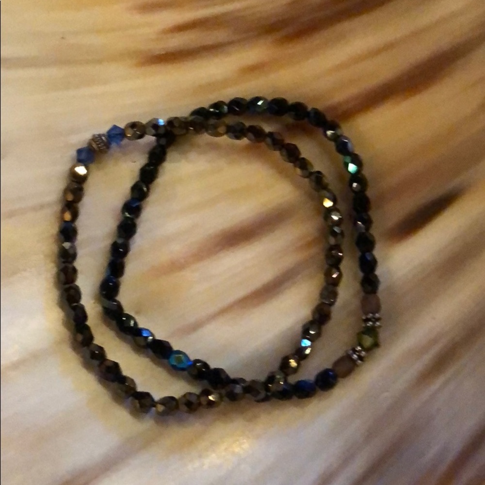 Two beaded bracelets